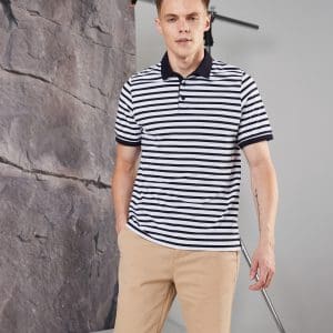 Polo jersey à rayures