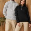 Sweat-shirt col zippé unisexe – Image 7
