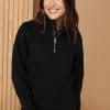 Sweat-shirt col zippé unisexe – Image 9