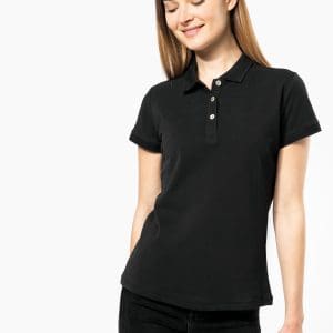 Polo Supima® manches courtes femme