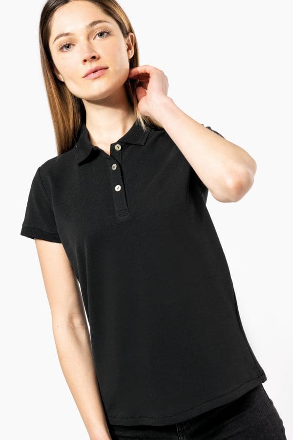 Polo Supima® manches courtes femme – Image 4