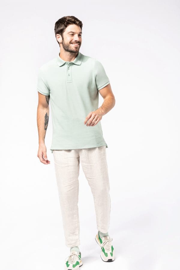 Polos coton piqué bio manches courtes homme – Image 4