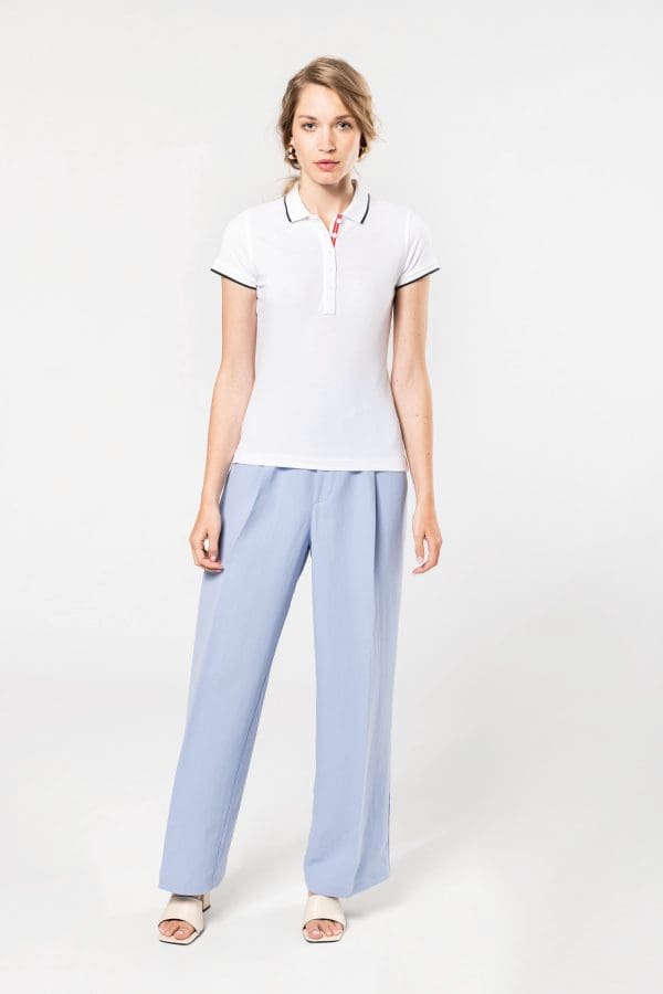 Polo maille piquée manches courtes femme – Image 5