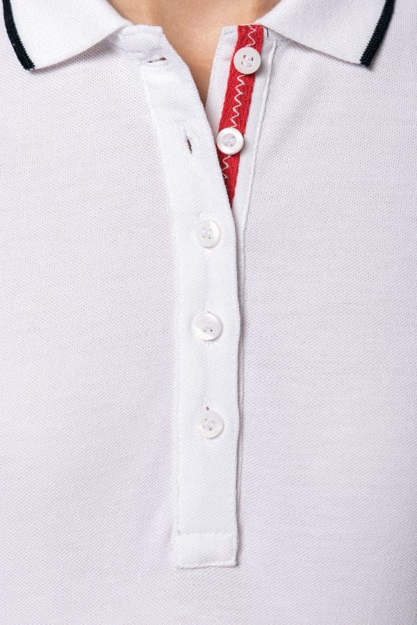 Polo maille piquée manches courtes femme – Image 9
