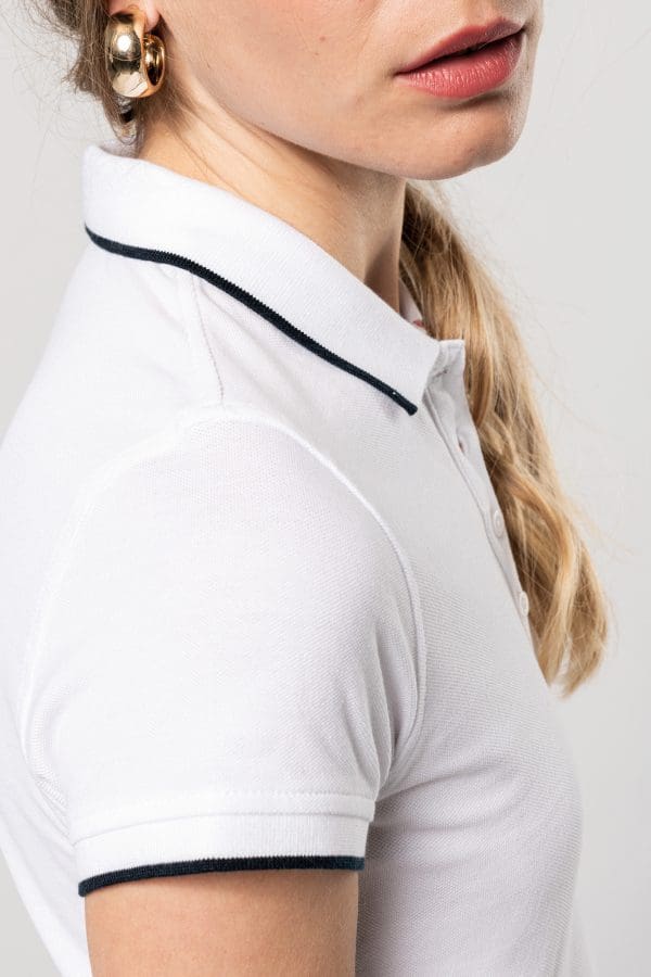 Polo maille piquée manches courtes femme – Image 10