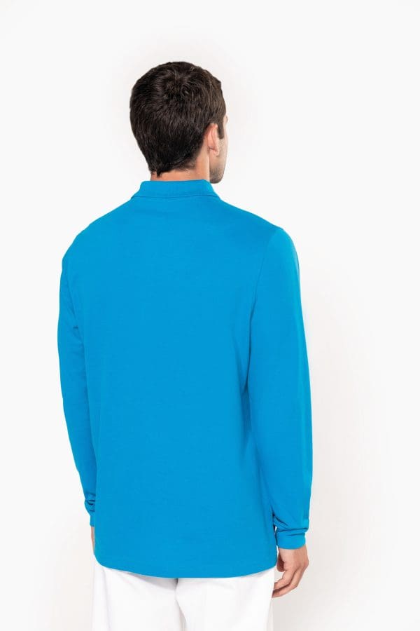 Polo piqué manches longues homme – Image 3