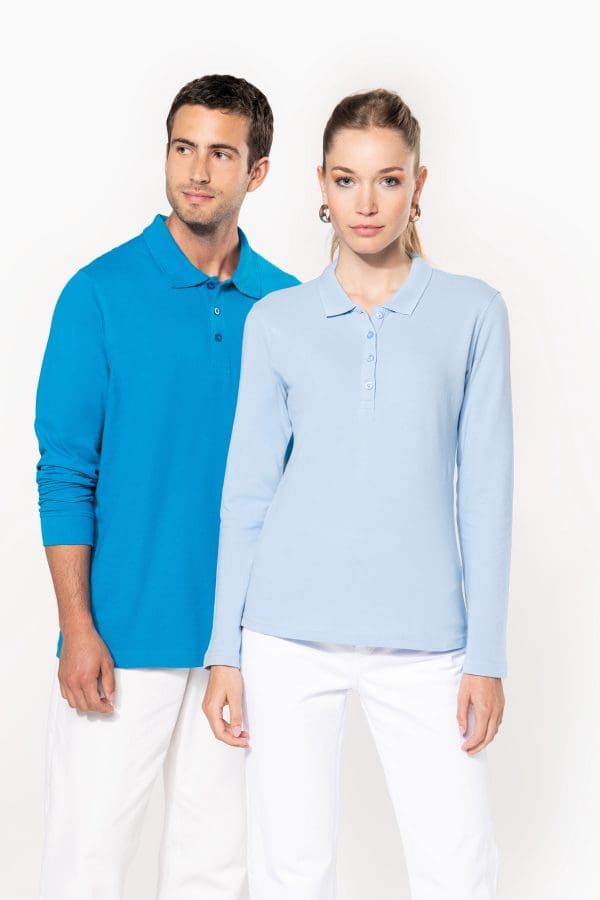 Polo piqué manches longues homme – Image 5