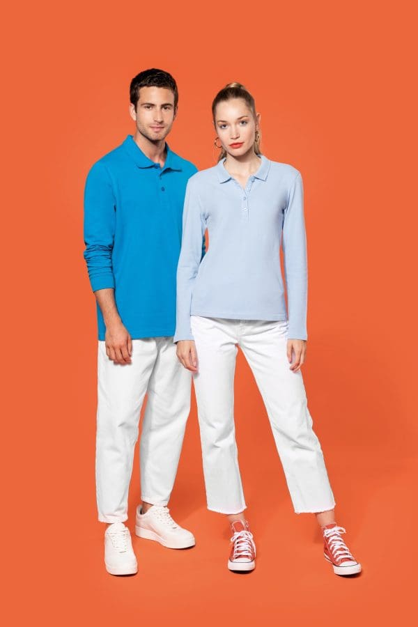 Polo piqué manches longues homme – Image 11