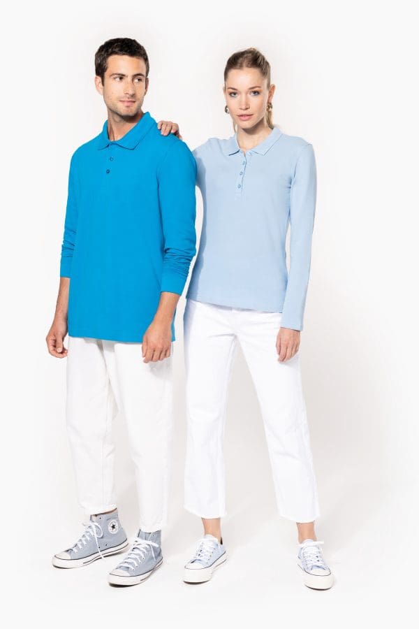 Polo piqué manches longues homme – Image 6