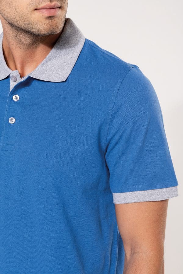 Polo piqué bicolore homme – Image 8