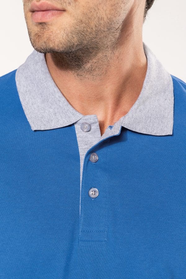 Polo piqué bicolore homme – Image 7