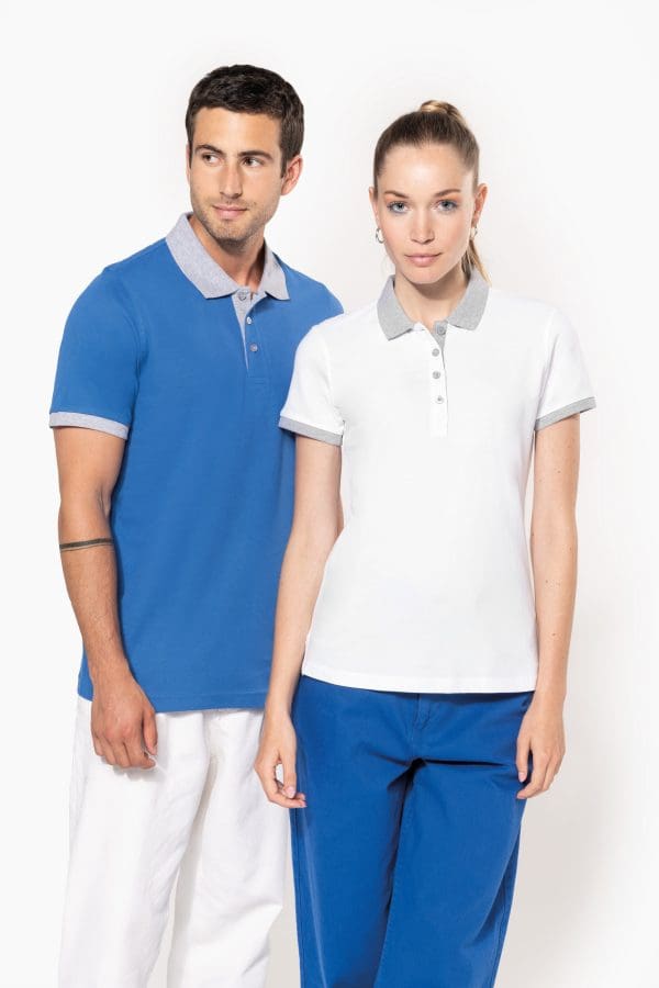 Polo piqué bicolore homme – Image 5