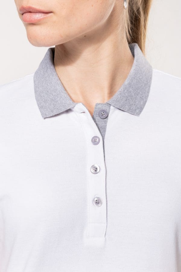 Polo piqué bicolore femme – Image 7