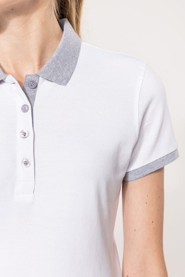 Polo piqué bicolore femme – Image 8