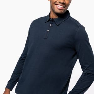 Polo jersey manches longues homme