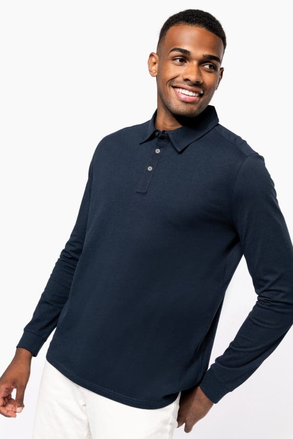 Polo jersey manches longues homme