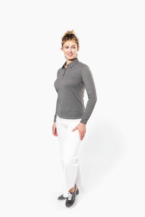 Polo jersey manches longues femme – Image 7