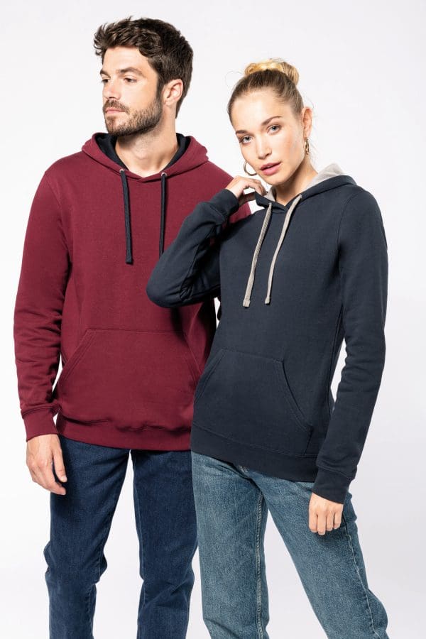 Sweat-shirt capuche contrastée homme – Image 4