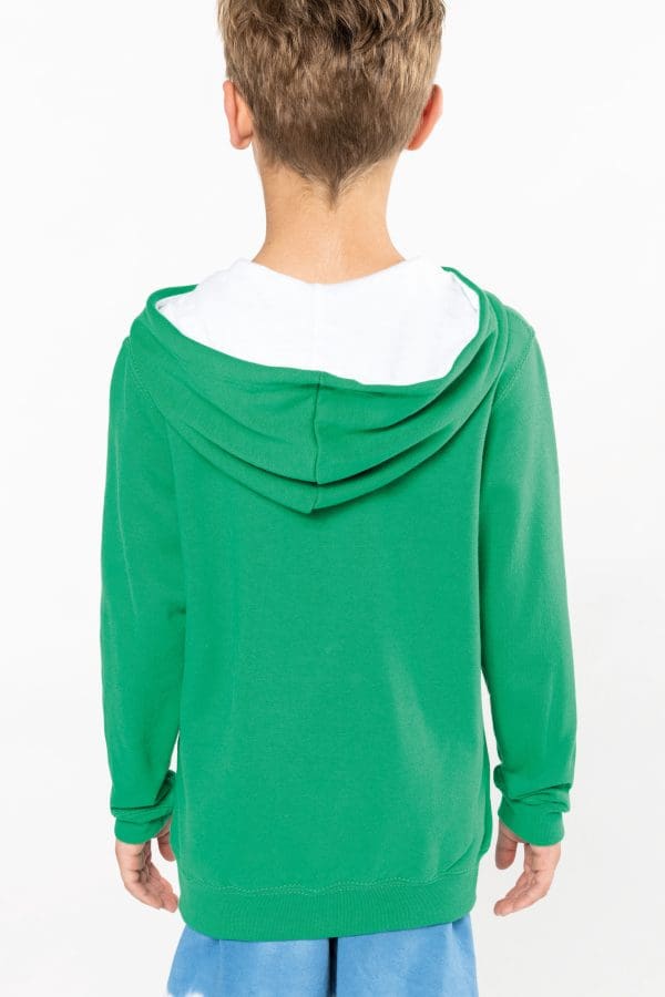 Sweat-shirt capuche contrastée enfant – Image 4