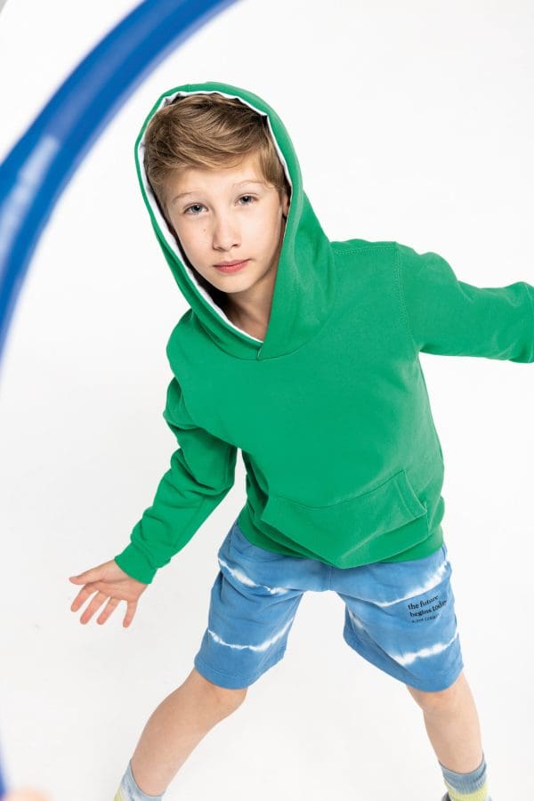 Sweat-shirt capuche contrastée enfant – Image 6