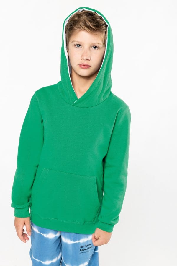 Sweat-shirt capuche contrastée enfant – Image 3