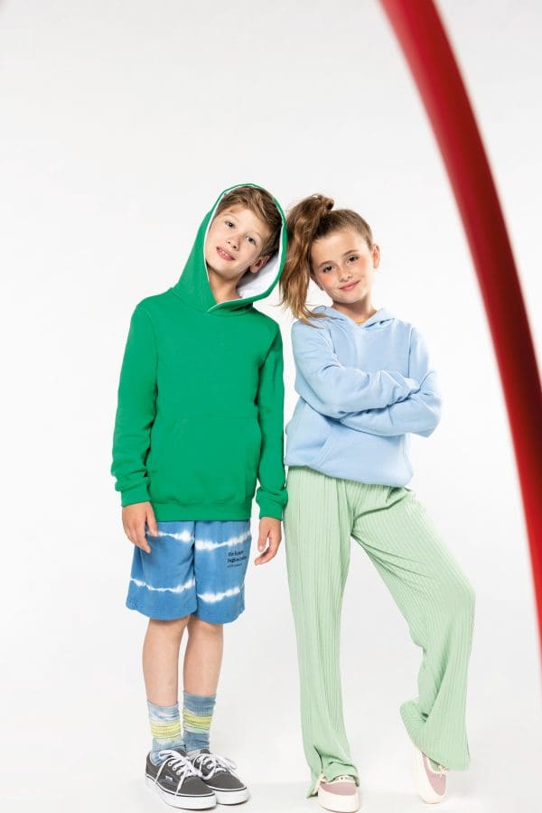 Sweat-shirt capuche contrastée enfant – Image 7