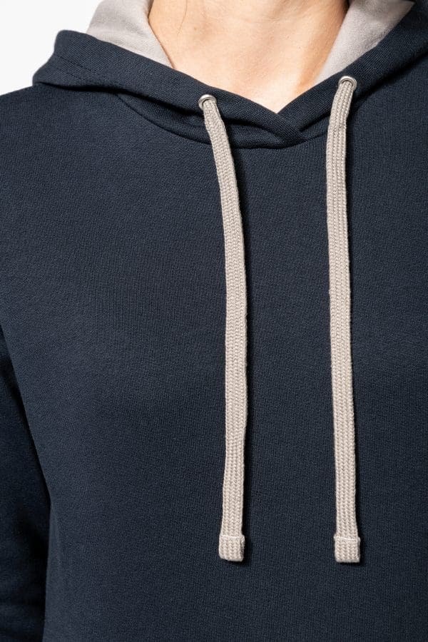 Sweat-shirt capuche contrastée femme – Image 8