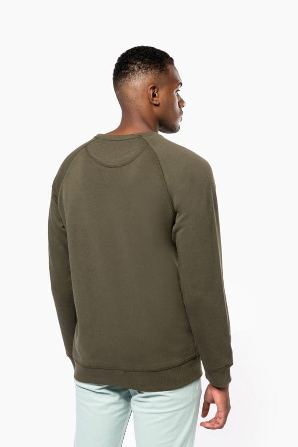 Sweat-shirt Bio col rond manches raglan homme – Image 3