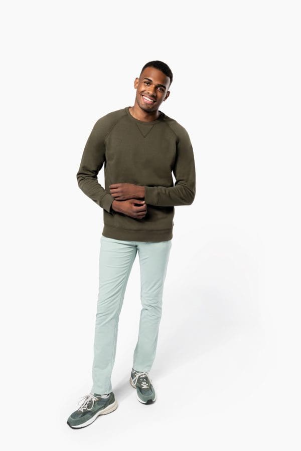 Sweat-shirt Bio col rond manches raglan homme – Image 5