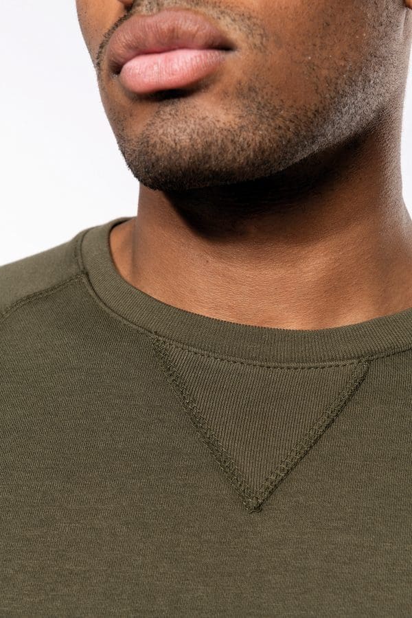 Sweat-shirt Bio col rond manches raglan homme – Image 8
