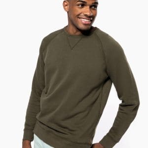 Sweat-shirt Bio col rond manches raglan homme