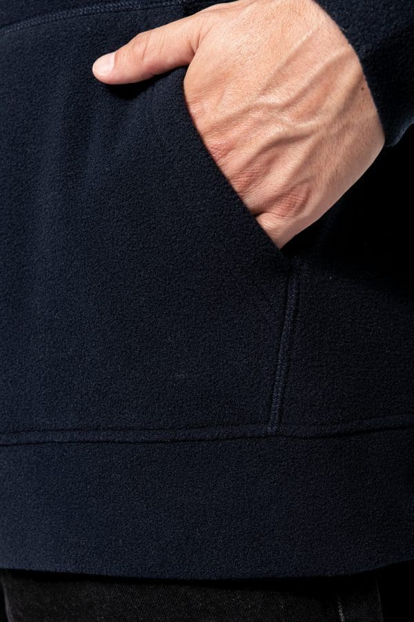 Sweat-shirt à capuche oversize en micropolaire recyclée unisexe – Image 16