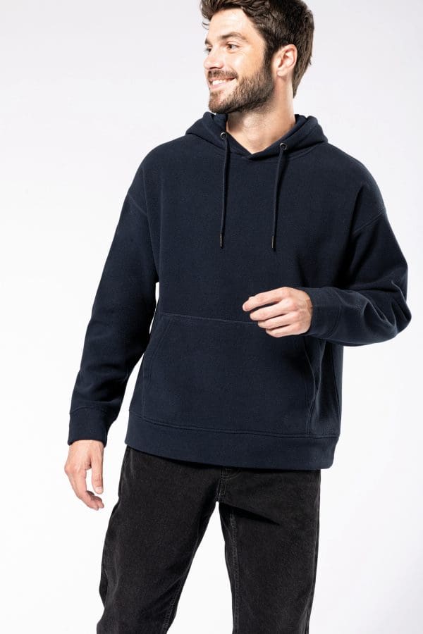Sweat-shirt à capuche oversize en micropolaire recyclée unisexe – Image 3
