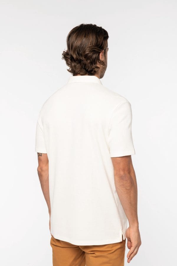 Polo écoresponsable maille gaufrée homme – Image 4