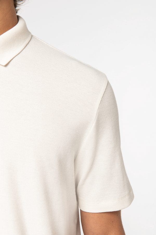 Polo écoresponsable maille gaufrée homme – Image 5