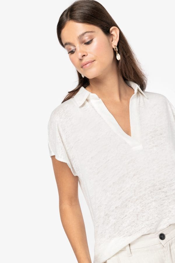 Polo en lin femme – Image 4