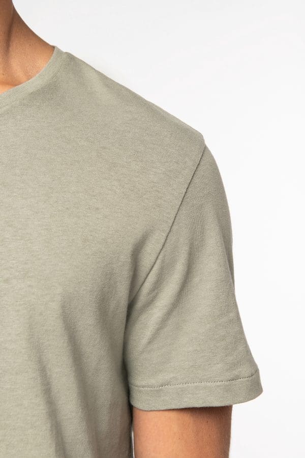 T-shirt écoresponsable en coton bio et lin unisexe – Image 7