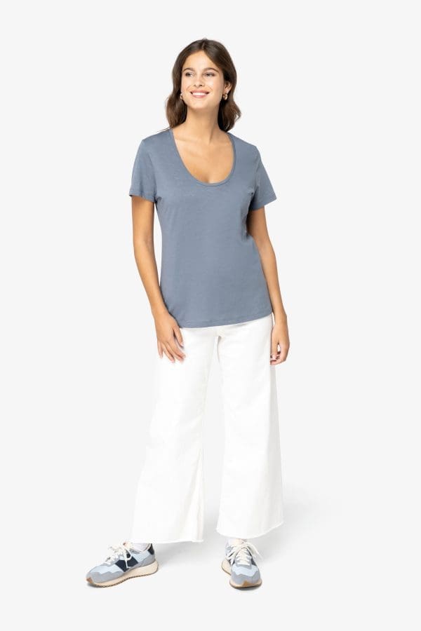 T-shirt écoresponsable slub femme – Image 3