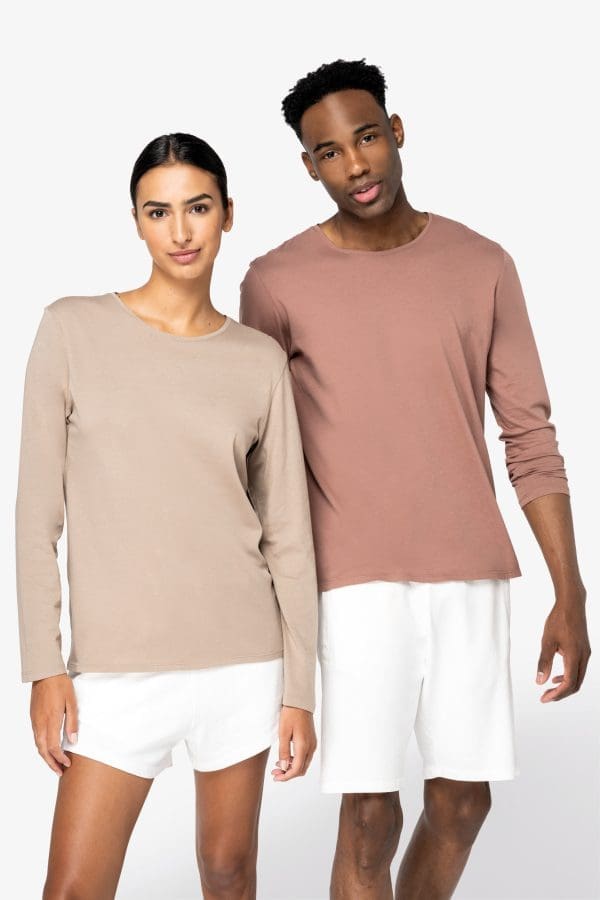 T-shirt écoresponsable délavé manches longues unisexe