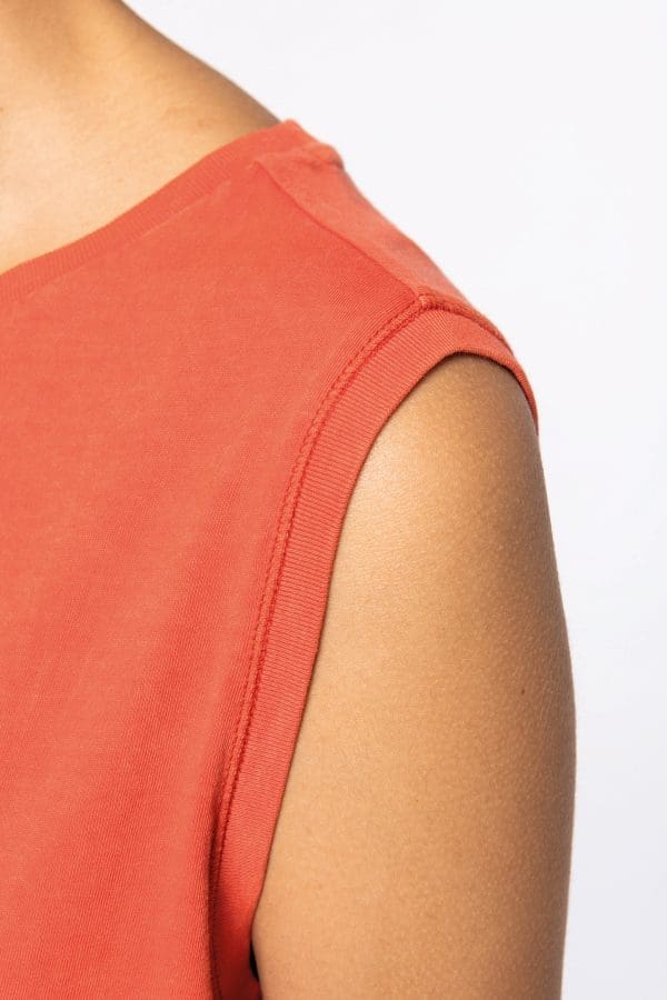T-shirt écoresponsable  crop sans manche femme – Image 8