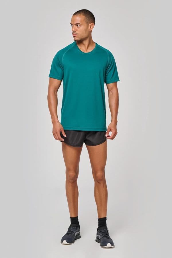 T-shirt de sport à col rond recyclé homme – Image 6