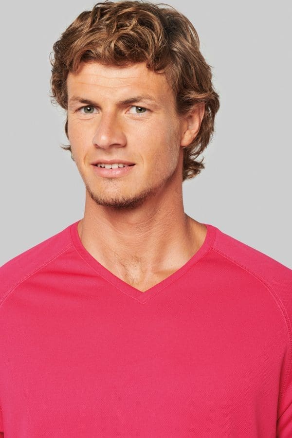 T-shirt de sport manches courtes col v homme – Image 8