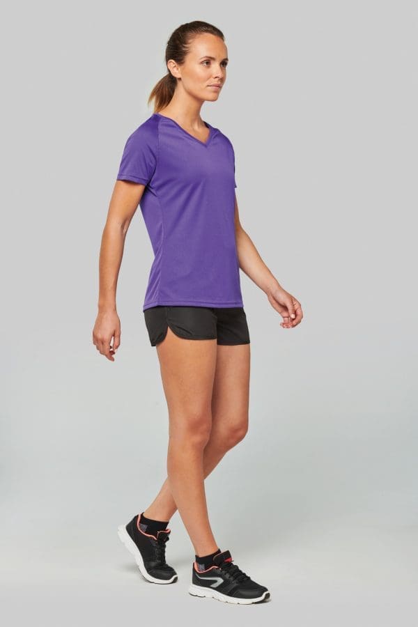 T-shirt de sport manches courtes col v femme – Image 6