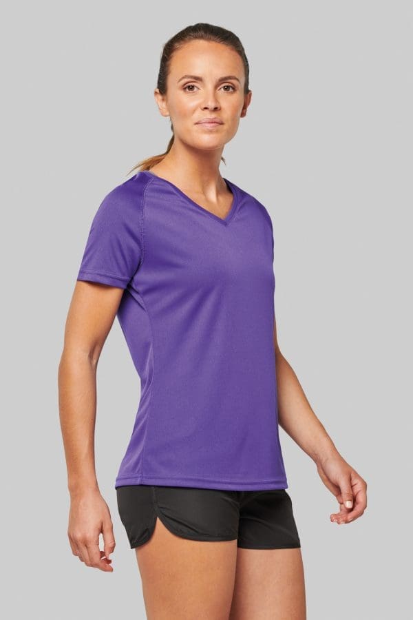 T-shirt de sport manches courtes col v femme – Image 4