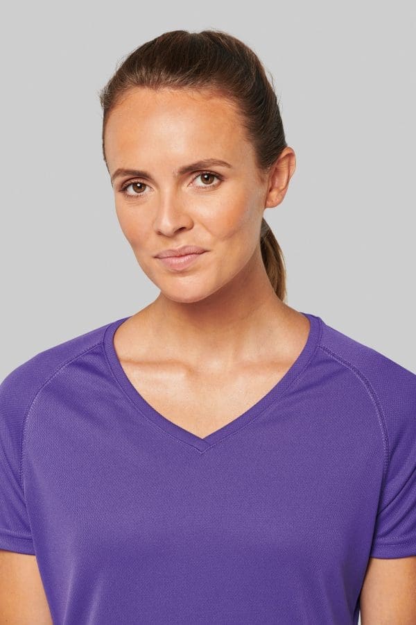T-shirt de sport manches courtes col v femme – Image 8