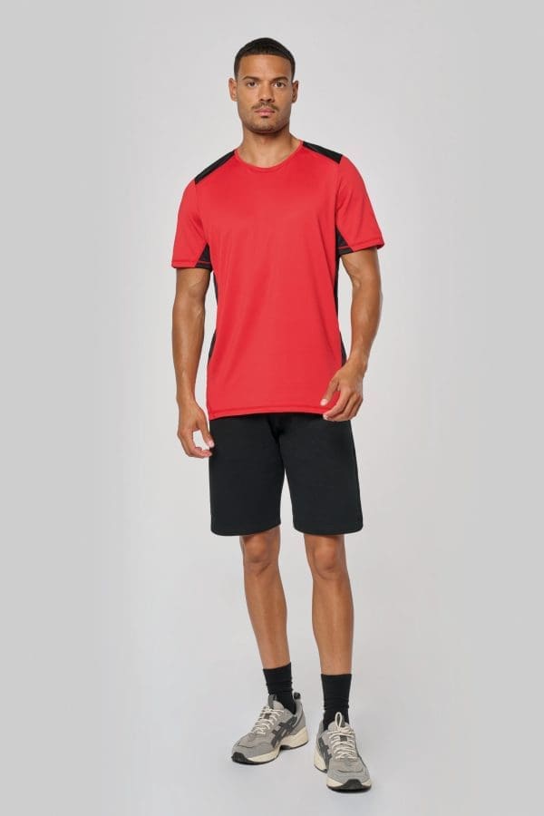 T-shirt de sport bicolore unisexe – Image 5