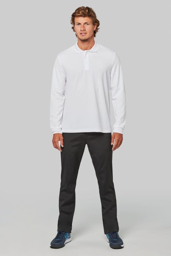 Polo manches longues Cool Plus® unisexe – Image 6