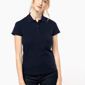 Polo Supima® manches courtes femme