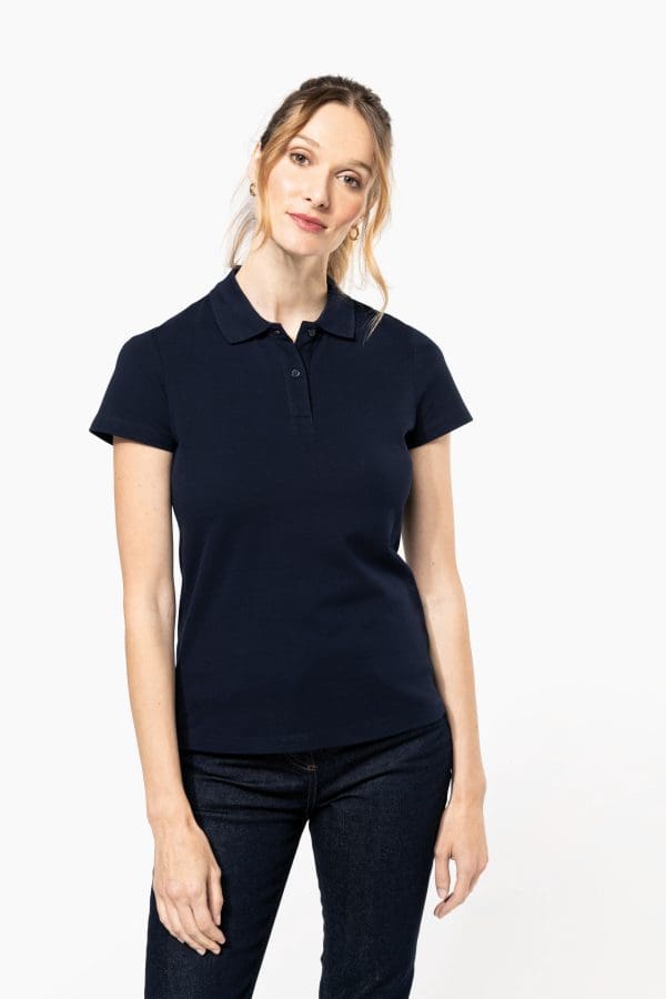 Polo Supima® manches courtes femme