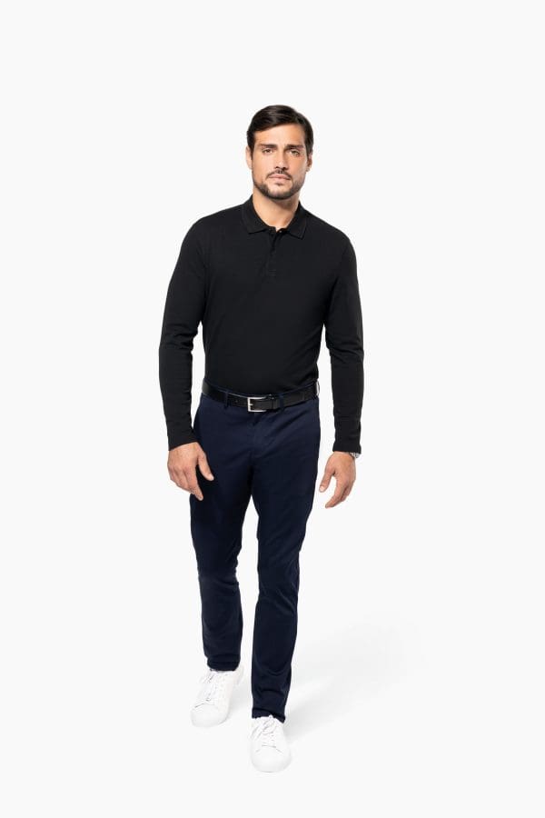Polo Supima® manches longues homme – Image 5